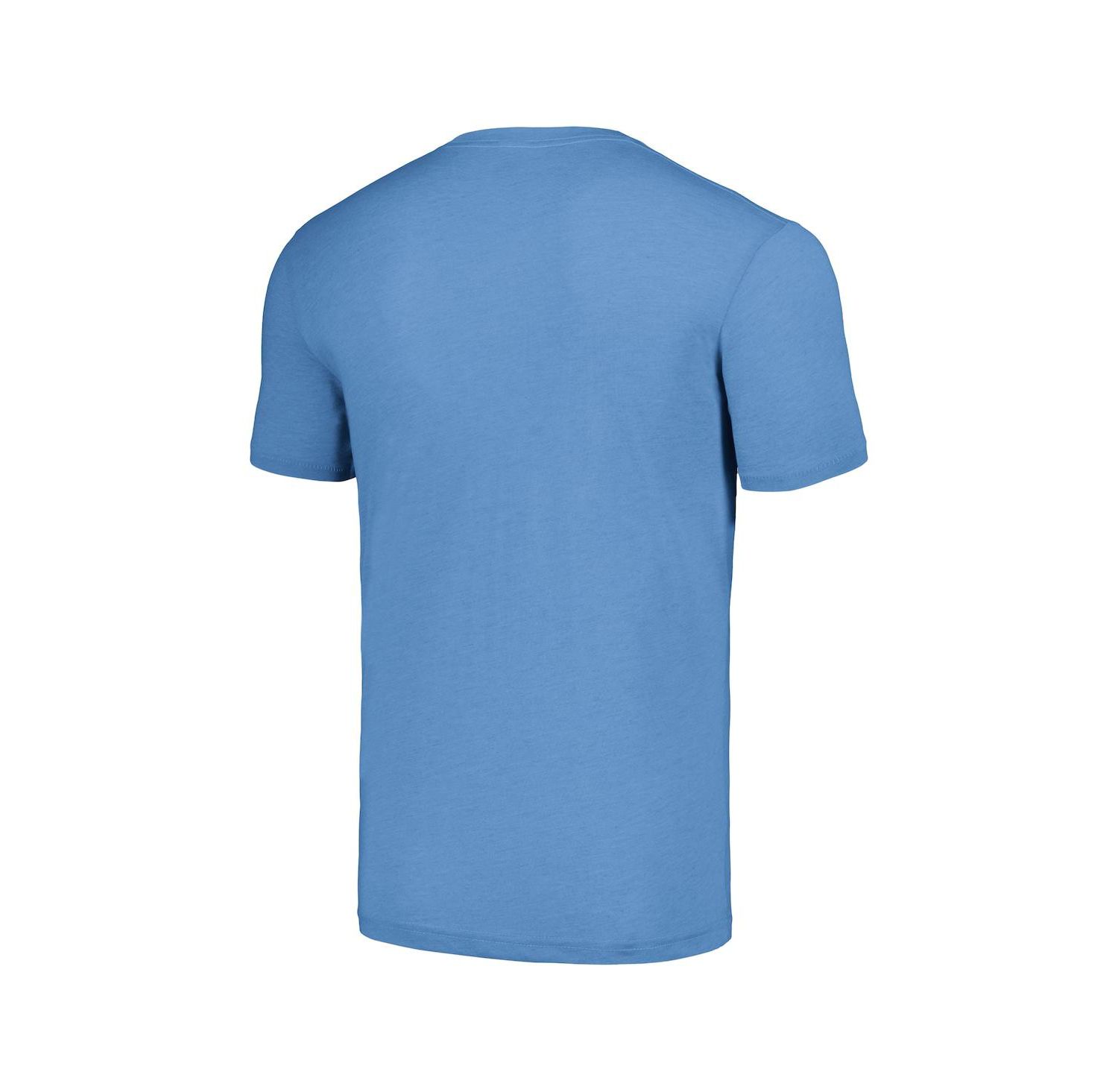 Men's Earl Campbell Heathered Light Blue Houston Oilers Caricature Retired Player Tri-Blend T-Shirt