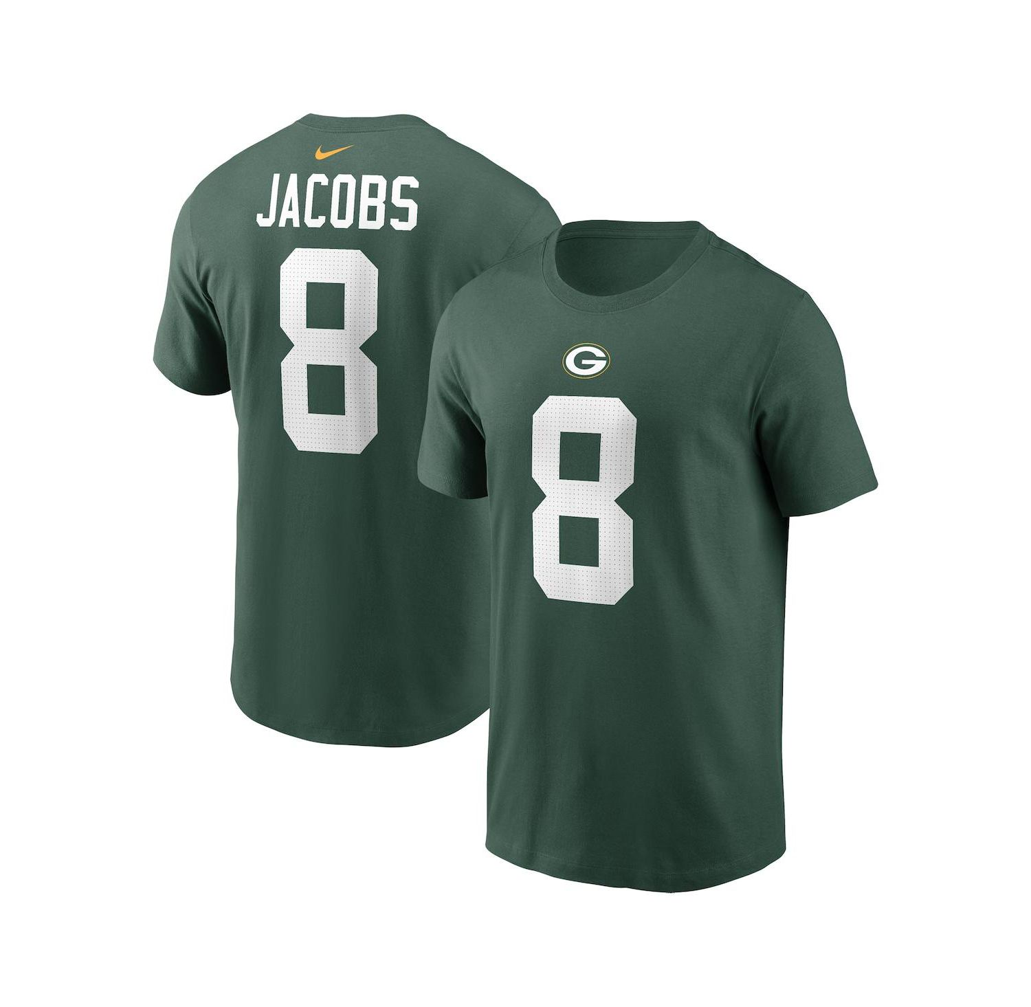 Nike Men's Josh Jacobs Green Bay Packers Player Name & Number T-Shirt