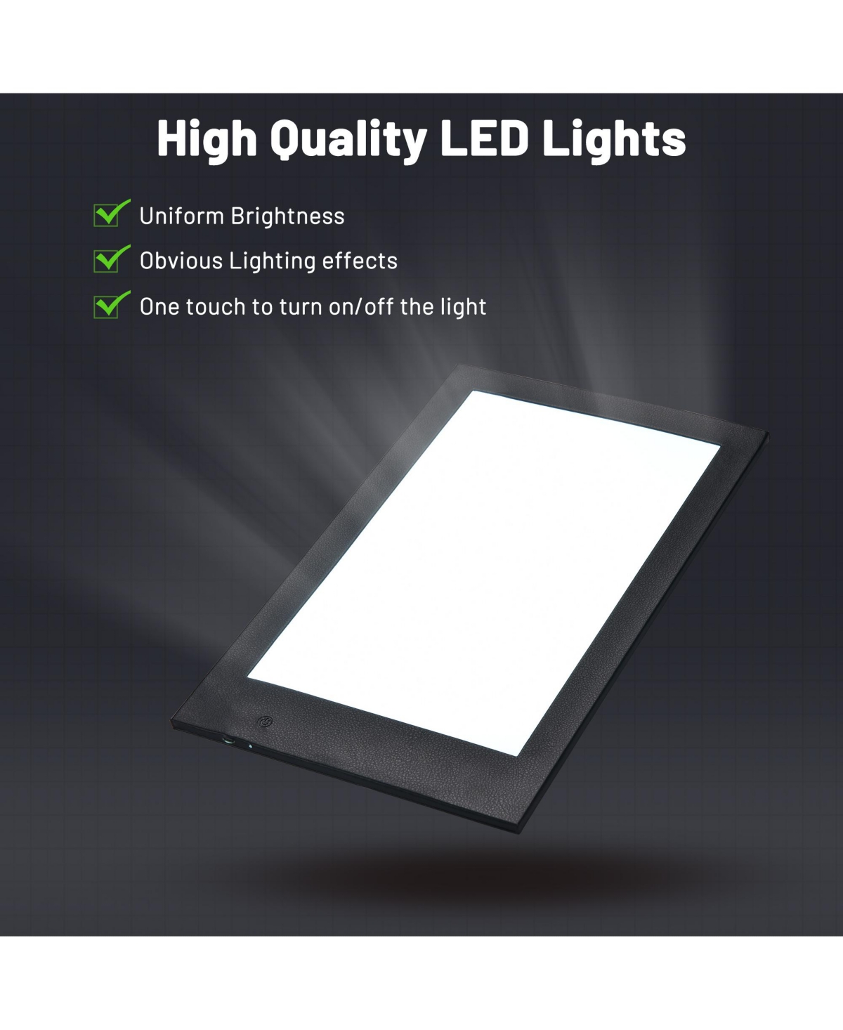Yescom WeChef 4 Pack Led Backlit Menu Cover Leatherette Wine List Check Bill Holder Displayer Single Panel Fits 8