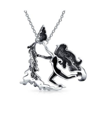 Aquarius Zodiac Sign Pendant Necklace - Greek Water Goddess Astrology Horoscope - Sterling Silver