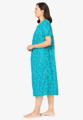 Women's Only Necessities Short Print Shirred Lounger