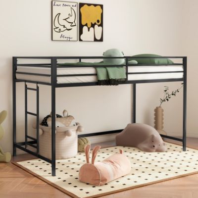 Adam junior twin loft bunk black