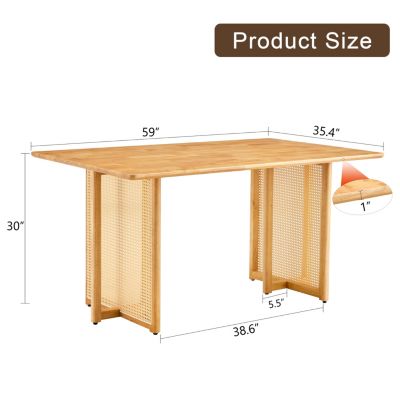 Streamdale Retro Solid Wood Dining Table/Desk Chinese Country Charm