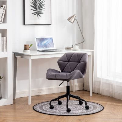 Streamdale Diamond Tufted Adjustable Swivel Office Chair, Gray