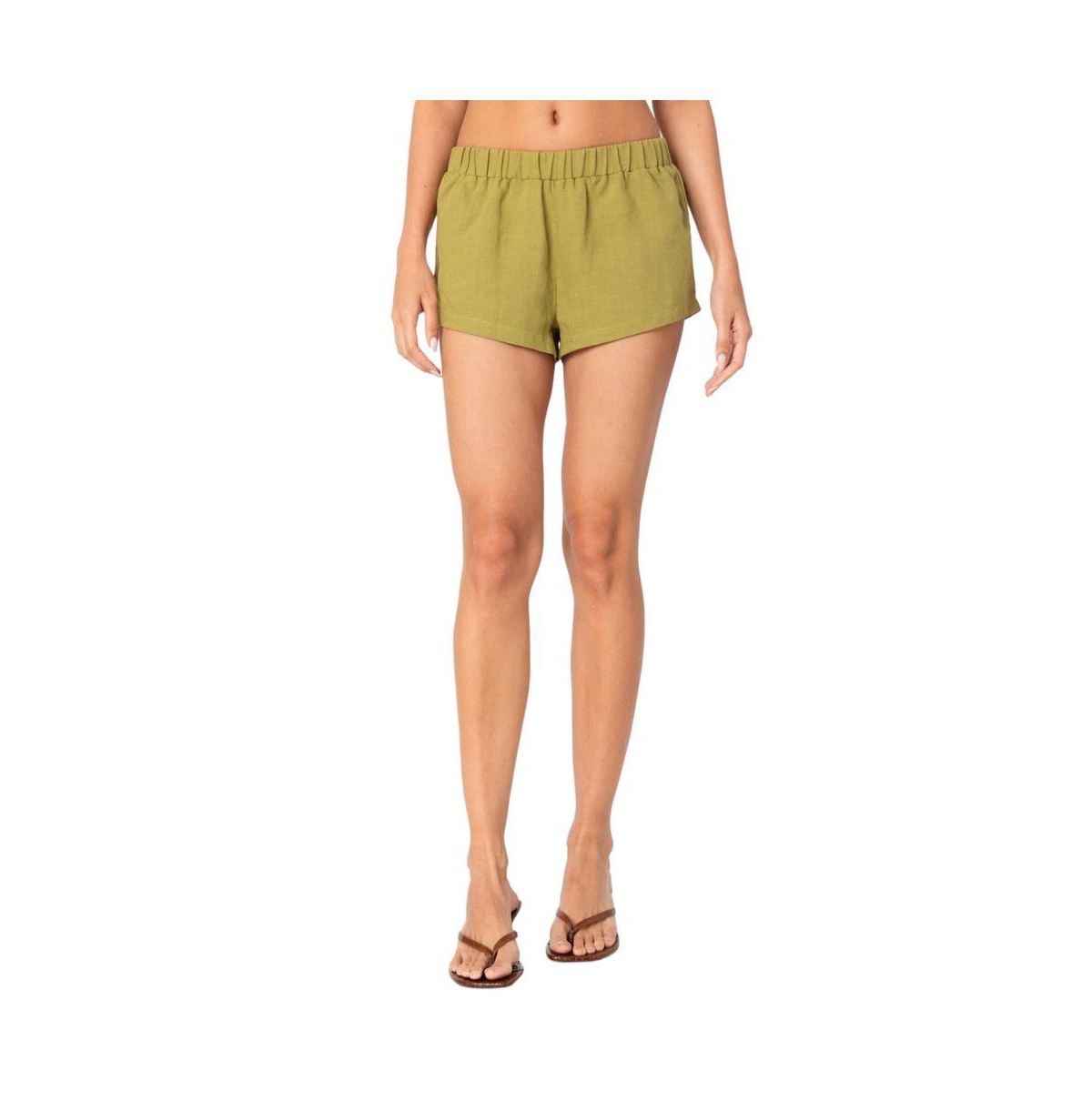 Edikted Women's Arden Linen Look Shorts