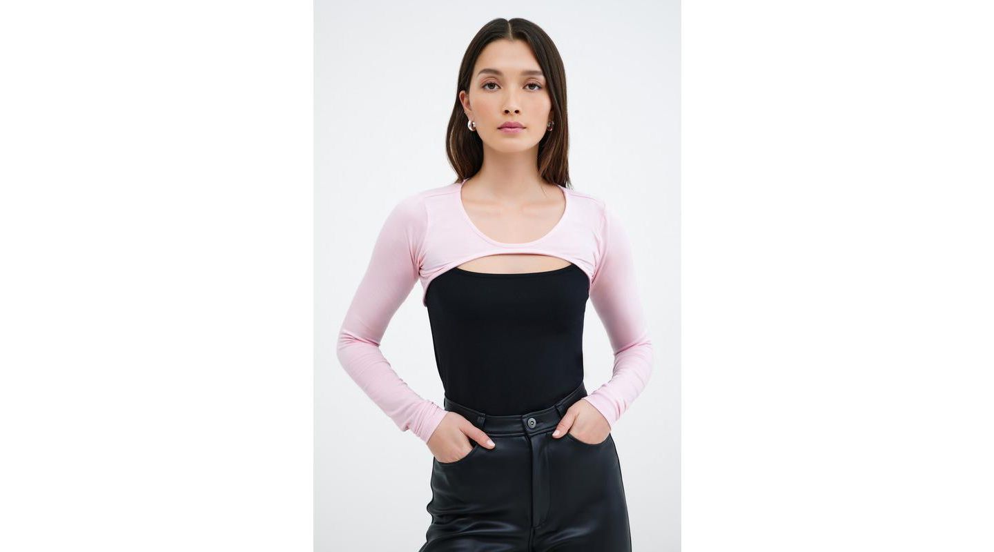 Женские болеро Marcella Natalee Extra-Long Sleeve Jersey Bolero, цвет: Розовато-лиловый — фото 3