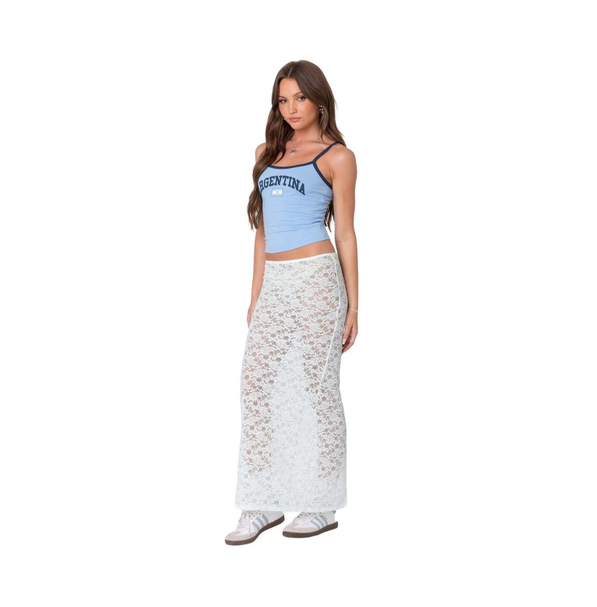Edikted Women's Argentina Tank Top - Light-blue