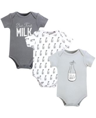 Baby Boys Hudson Unisex Soft Cotton Bodysuit Triple Pack