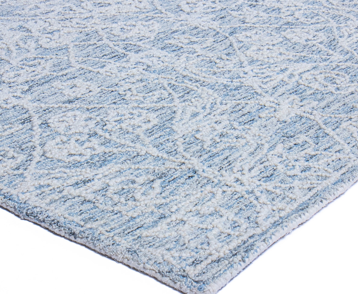 Bb Rugs Adige 2'6"x8' Runner Area Rug In Light Blue