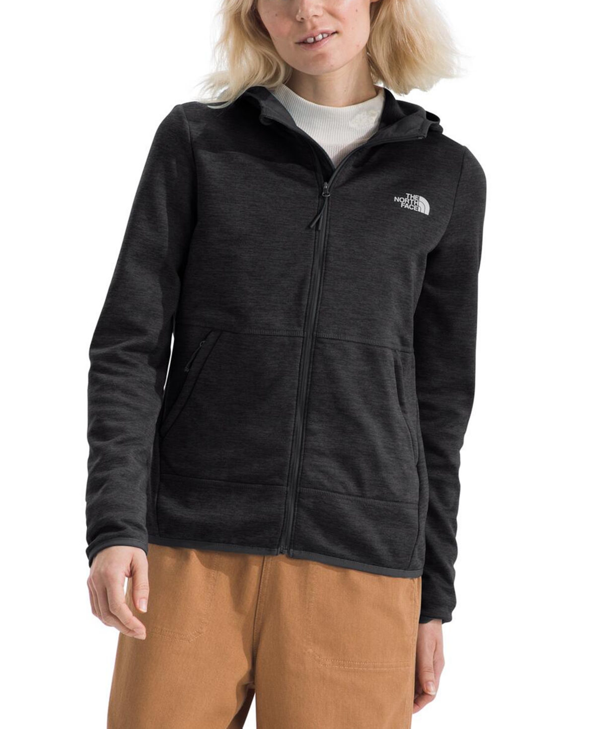 The North Face Women's Canyonlands Full Zip Fleece Hoodie In Black
