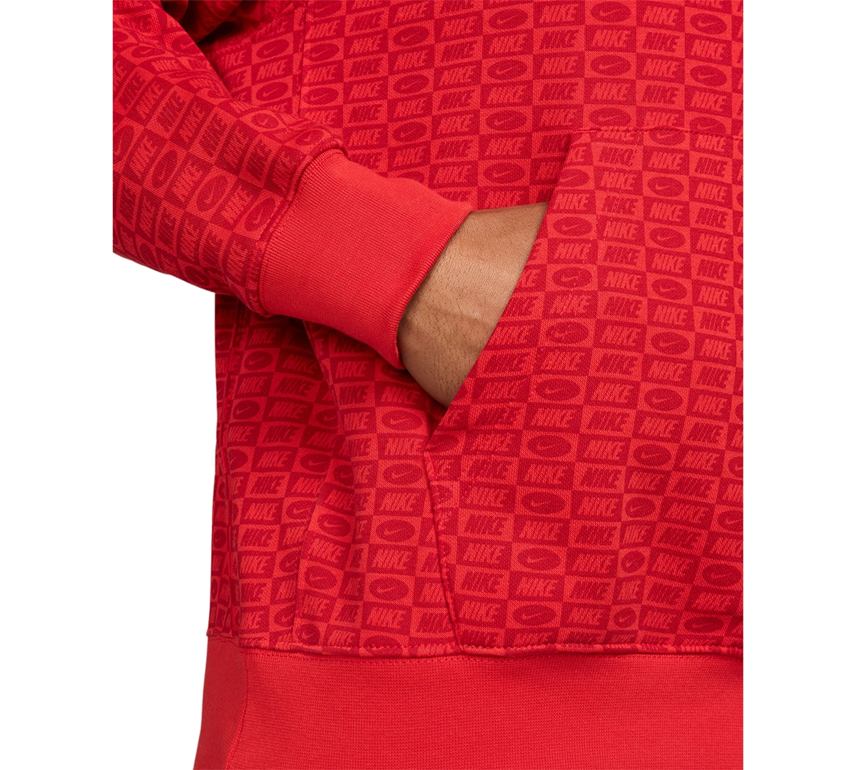 Nike Men's Sportswear Club Fleece All-Over Print Pullover Hoodie