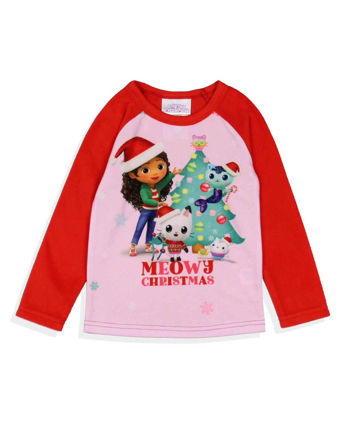 Gabby's Dollhouse Toddler Girls Meowy Christmas Show Sleep Pajama Set