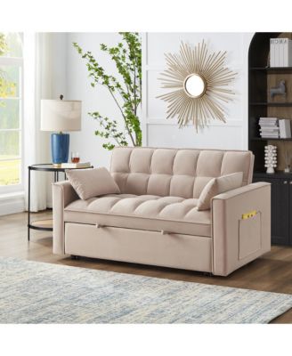 4-in-1 Versatile Loveseat Sofa & Bed with Storage and Armrests