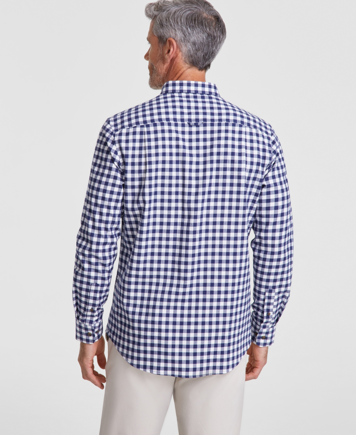 Club Room Men's Grant Check Cotton Shirt, Created for Macy's