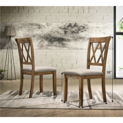 Streamdale Fabric Upholstered Dining Chair Set of 2