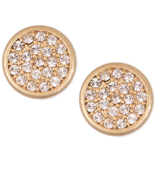 lonna & lilly Mixed Metal Pavé Disc Stud Earrings - Fashion Jewelry ...