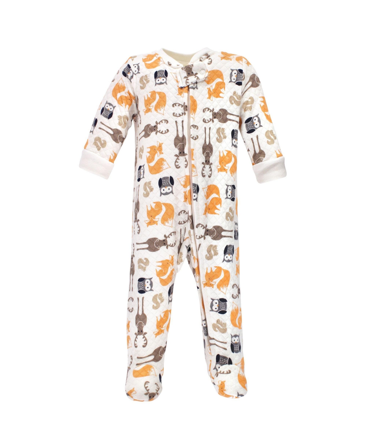 Hudson Baby Baby Boys Premium Quilted Zipper Sleep and Play 2pk Forest