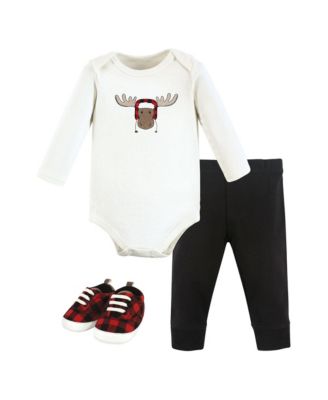 Baby Boys Hudson Unisex Versatile 3-Piece Collection Long Sleeve Bodysuit, Pants, and Booties