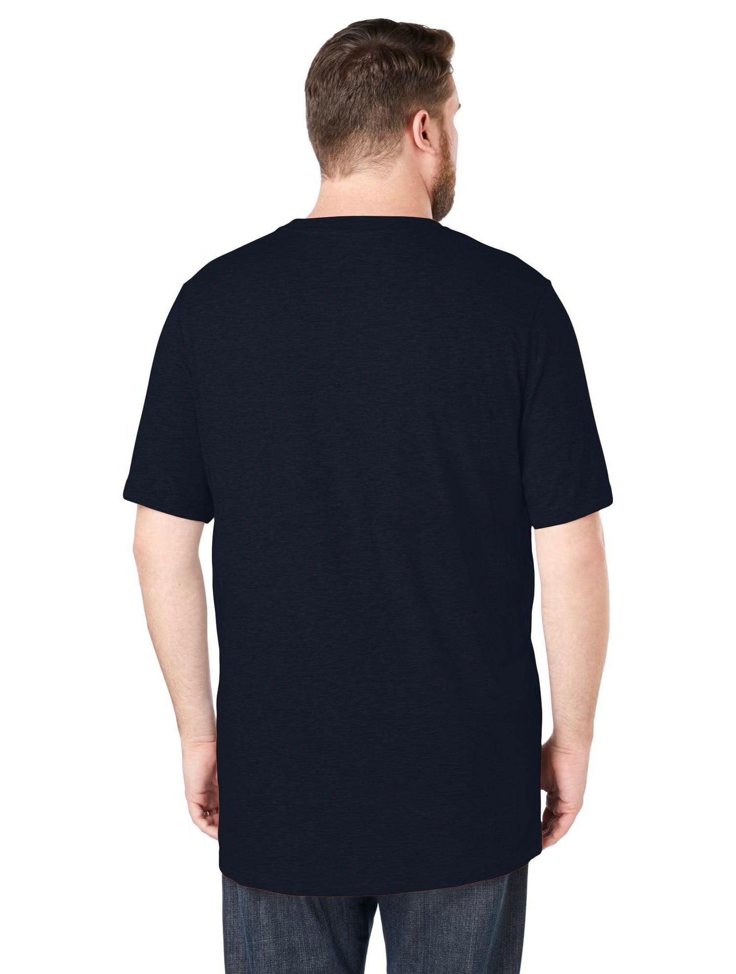 Men's Shrink-Less Lightweight Longer-Length Crewneck Pocket T-Shirt