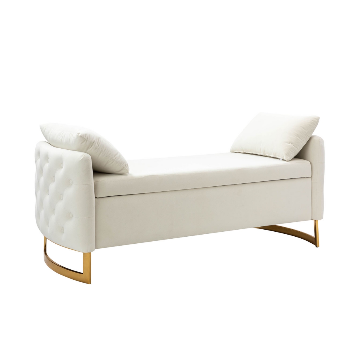 Hulala Home Robert Upholstered Flip Top Storage Bench with Storage