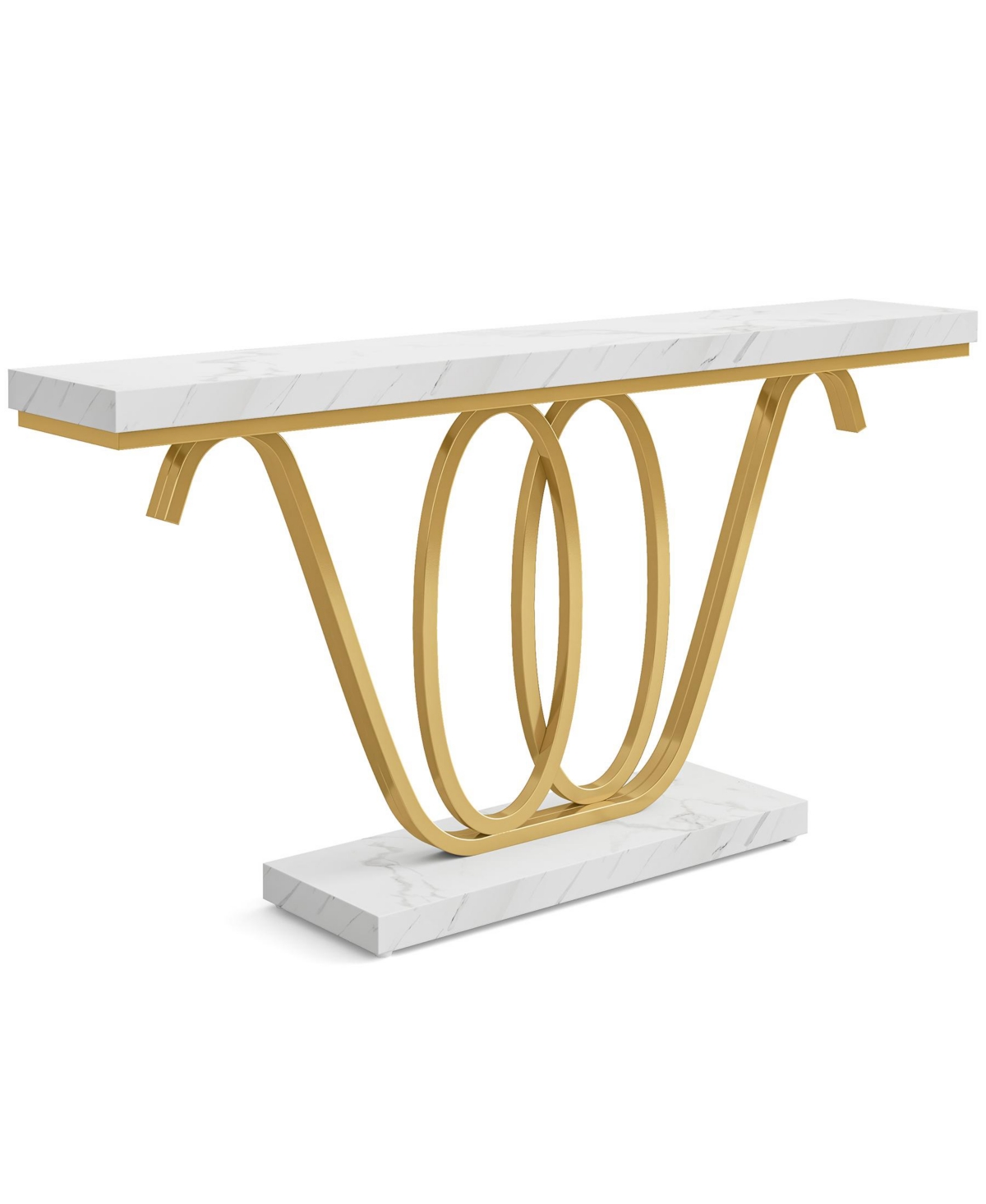 Tribesigns Farmhouse Console Table, 47 Inches Entryway Console Table with Storage, Industrial Hallway Accent Table for Living Room, Entrance