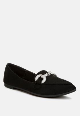 Womens Fembot Horsebit Detail Flexible Loafers