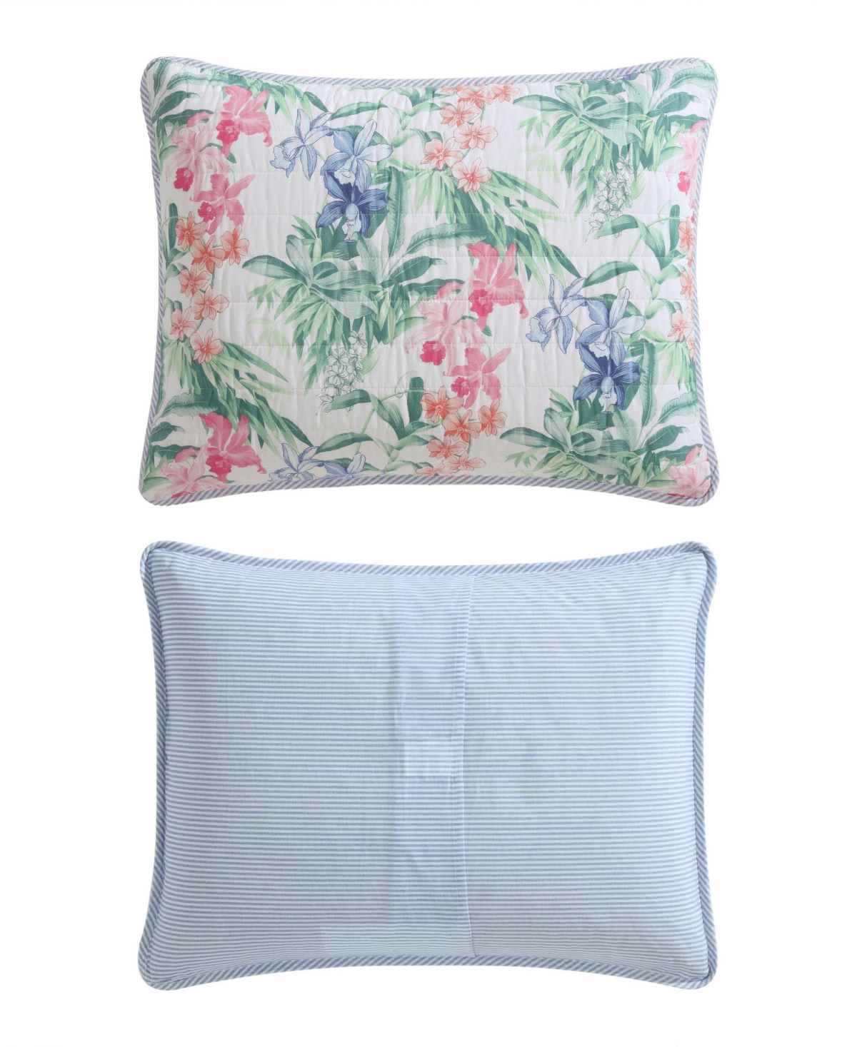 Tommy Bahama Home Closeout!  Island Orchid Reversible 2 Piece Quilt Set, Twin In Pink,blue