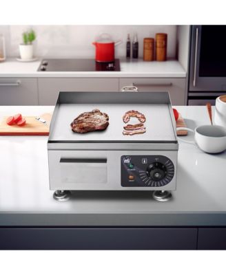 1800W 14" Electric Countertop Griddle Grill for Home or Commercial Use