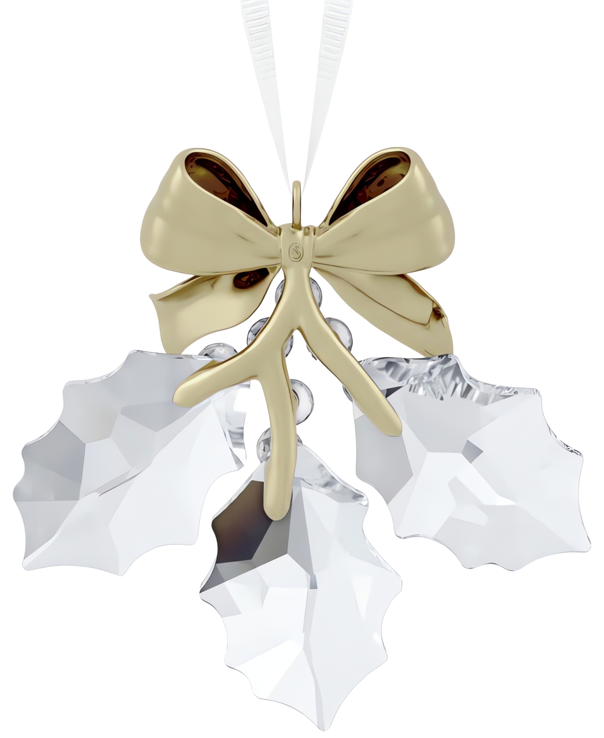 Swarovski Crystal Holly Bough Ornament In No Color