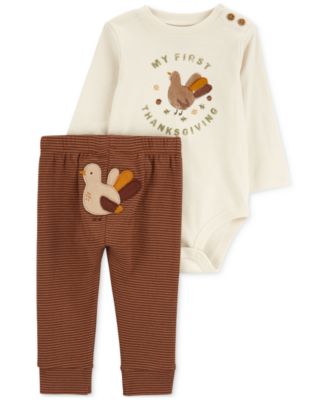 Carter's Baby Cotton My First Thanksgiving Bodysuit Pants,