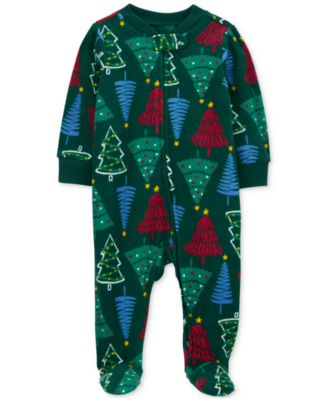 Shop Carter's Carters Adult Big Little Toddler Baby Xmas Tree Theme Sibling Matching Family Pajamas In Green