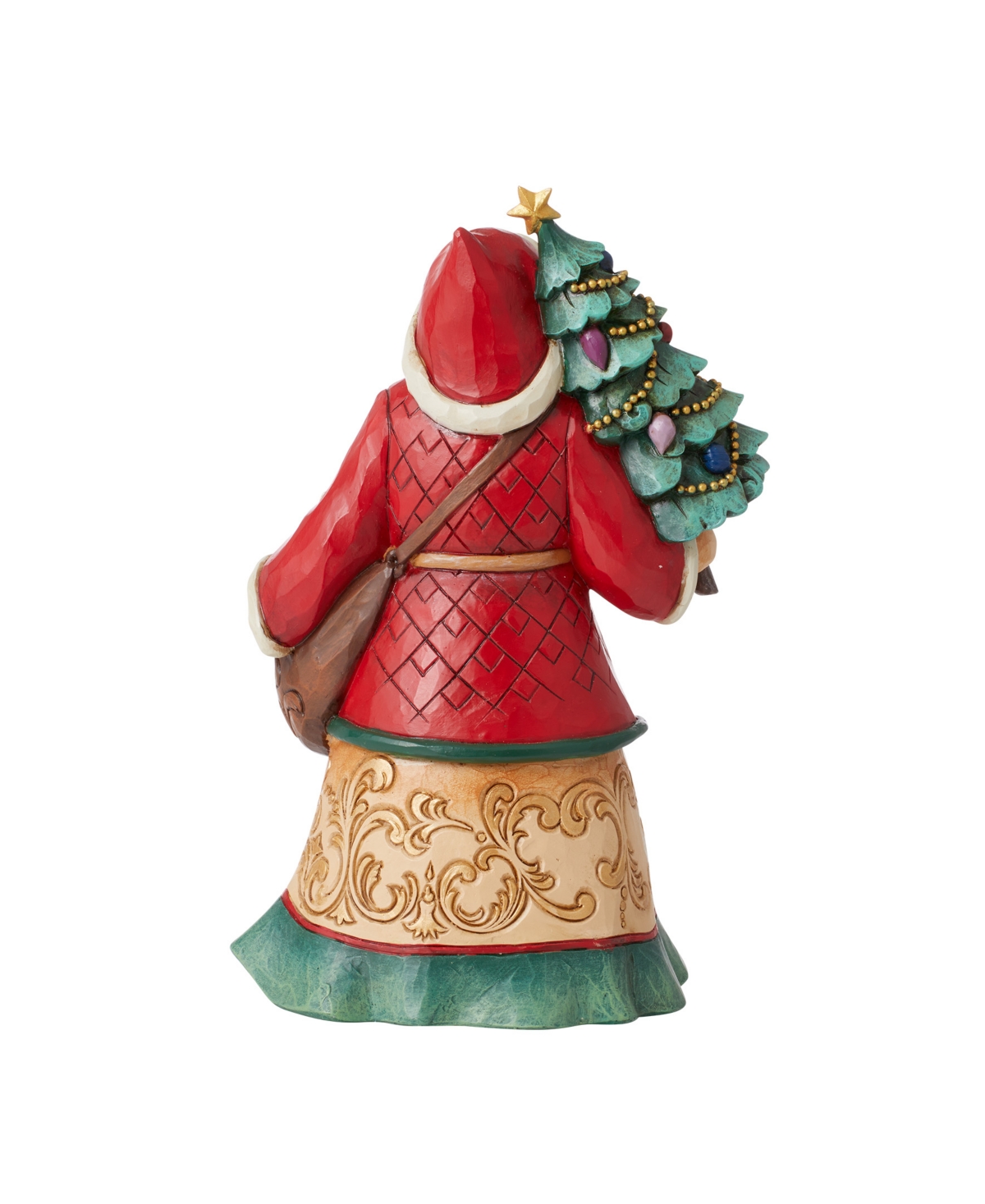 Jim Shore Santa With Tree And Toy Bag Figurine In Multi