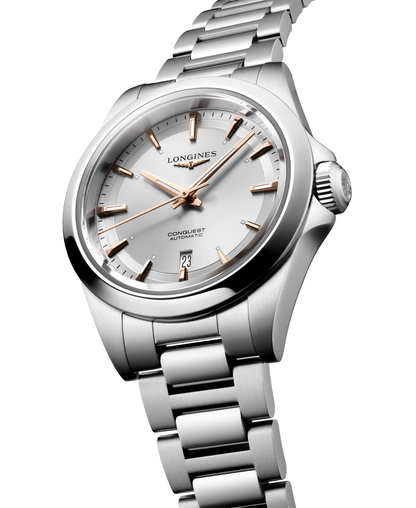Женские часы Longines Swiss Automatic Conquest Stainless Steel Bracelet Watch 30mm — фото 3