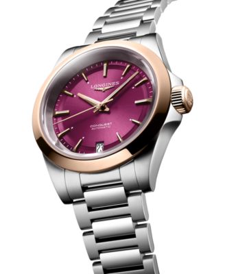 Women's Swiss Automatic Conquest Stainless Steel Bracelet Watch 34mm