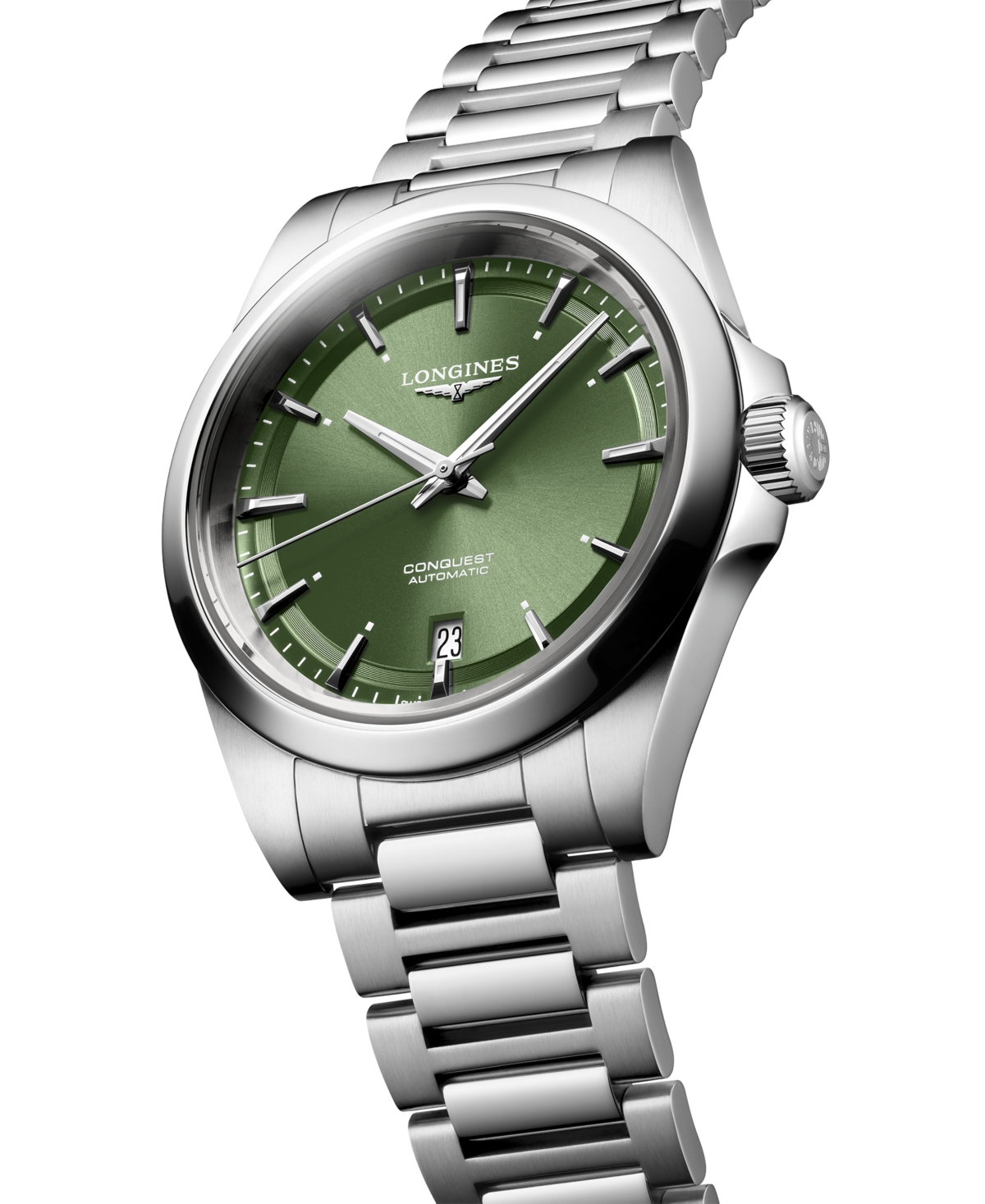 Longines Mens Sunray Green L3.830.4.02.6 Conquest Stainless-steel Automatic Watch In No Color