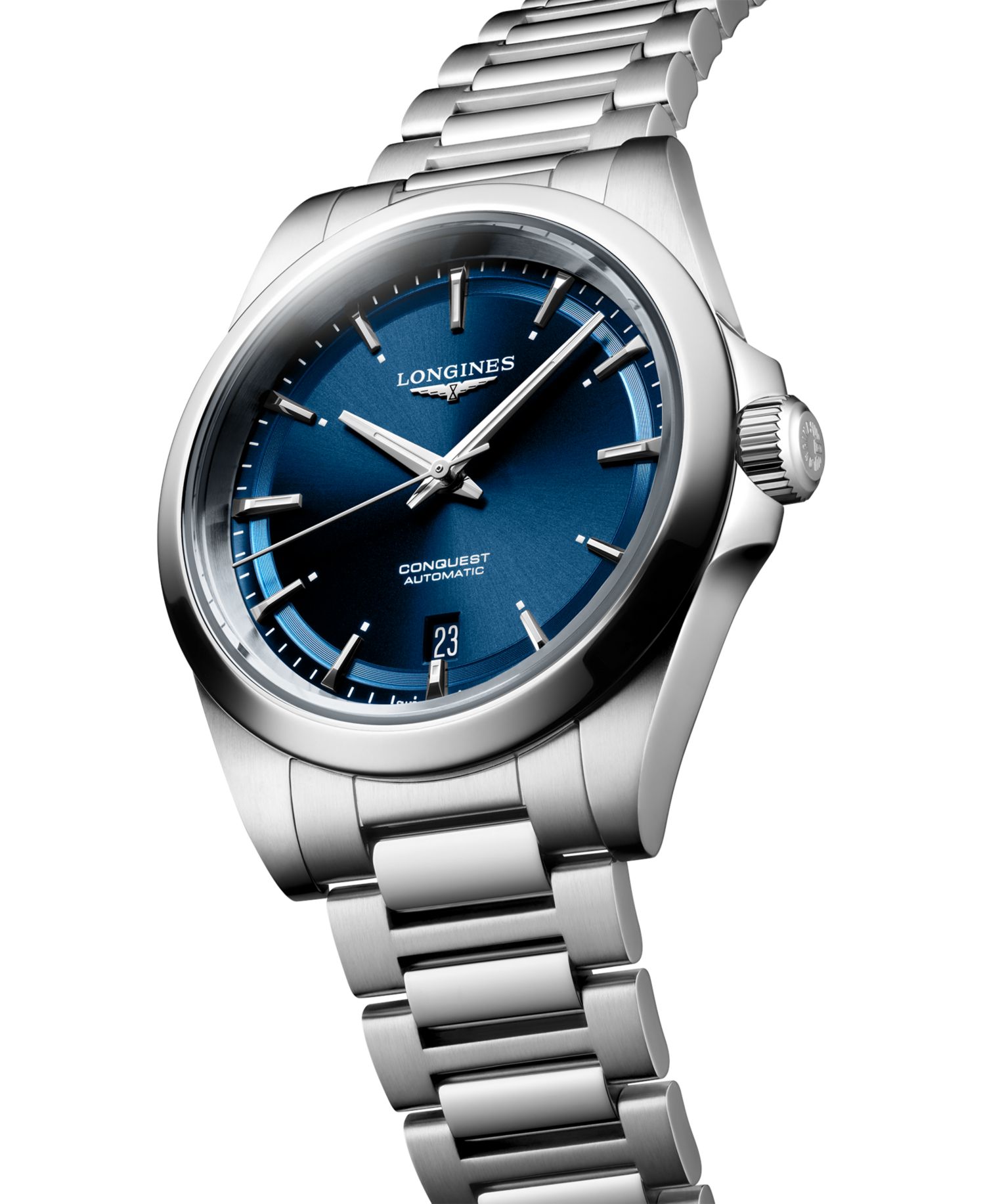 Men's Swiss Automatic Conquest Stainless Steel Bracelet Watch 38mm