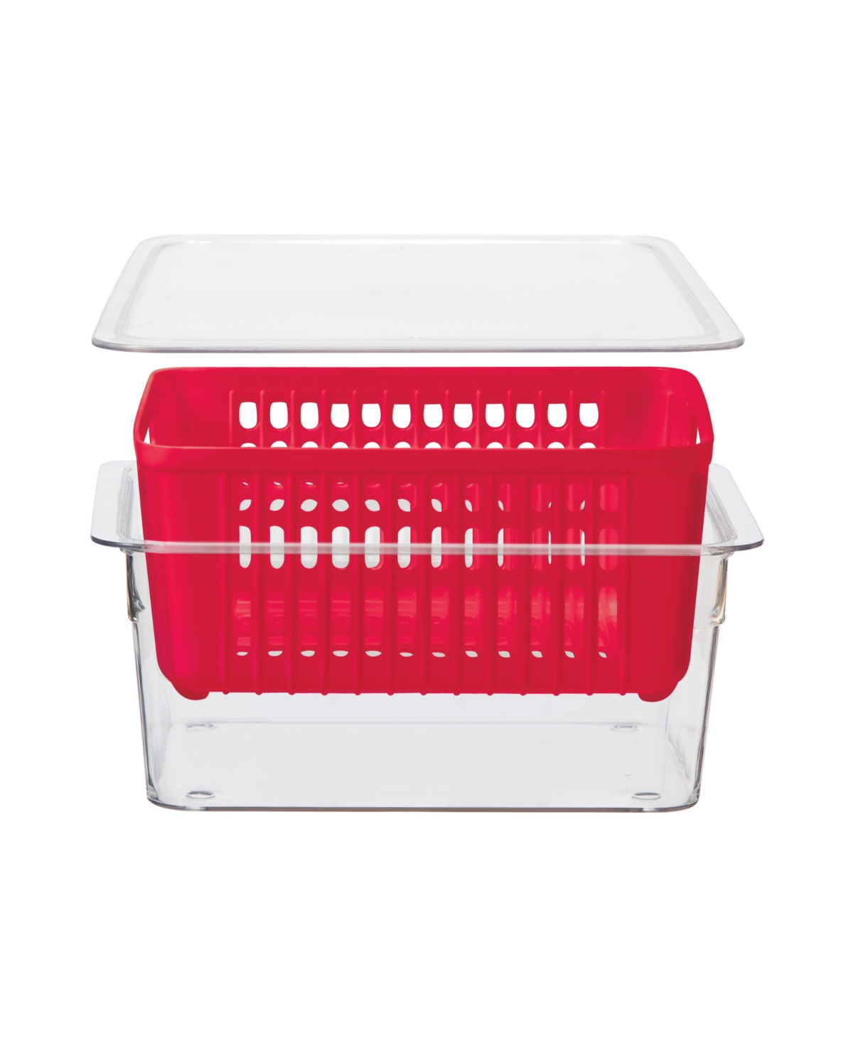 OGGI 8.75" X 6.75" X 3.75" BERRY CONTAINER FOR FRIDGE 