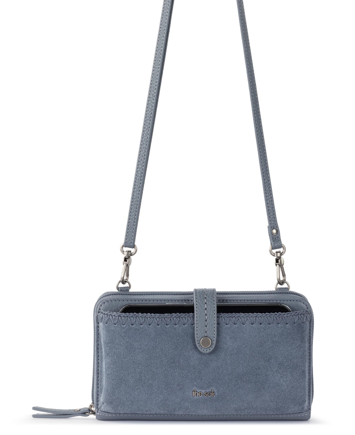 The Sak Iris Leather Convertible Crossbody Bag In Black Leaf Emboss 1