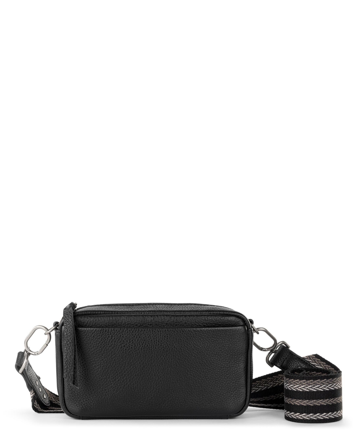 Cora Leather Convertible Crossbody Bag - Black