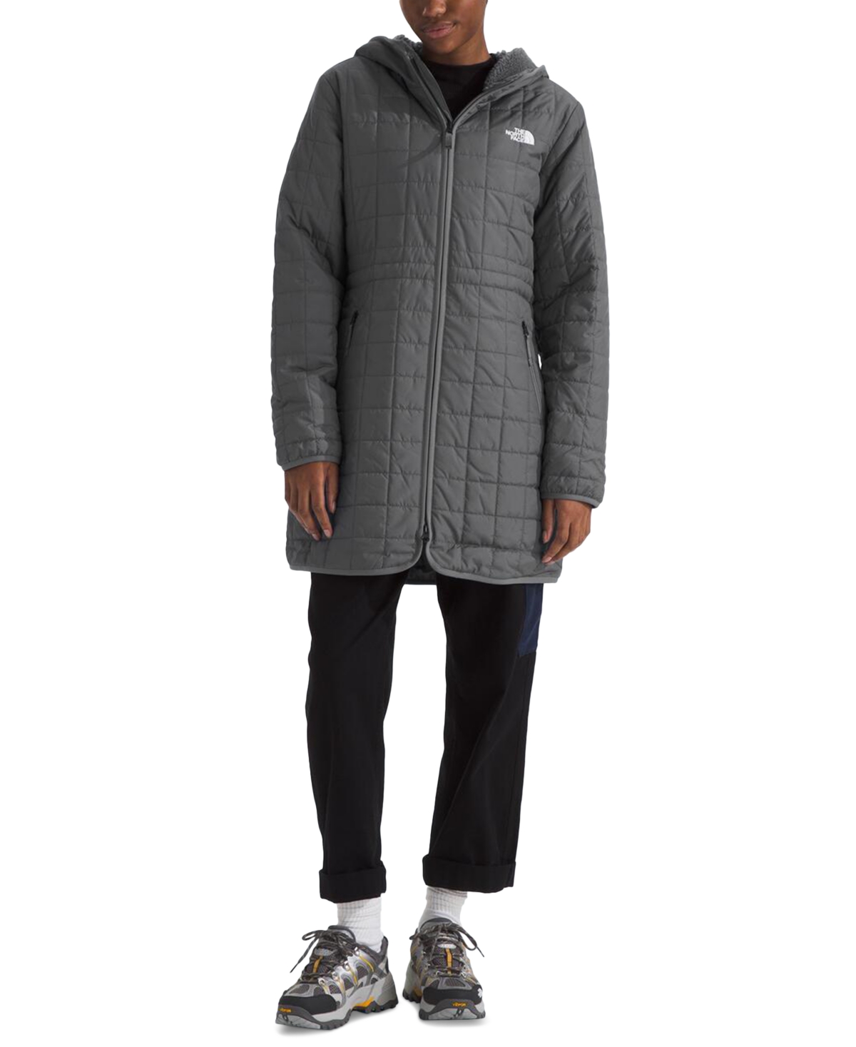 Shop The North Face Women's Junction Insulated Coat In Smoked Pearl