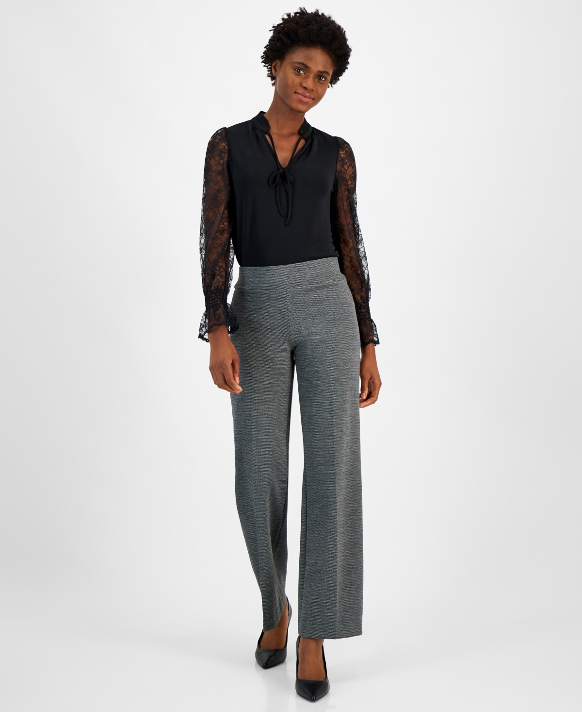 Anne Klein Women's High Rise Pull-On Pants