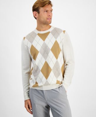 Club Room - Men's Argyle Merino Sweater