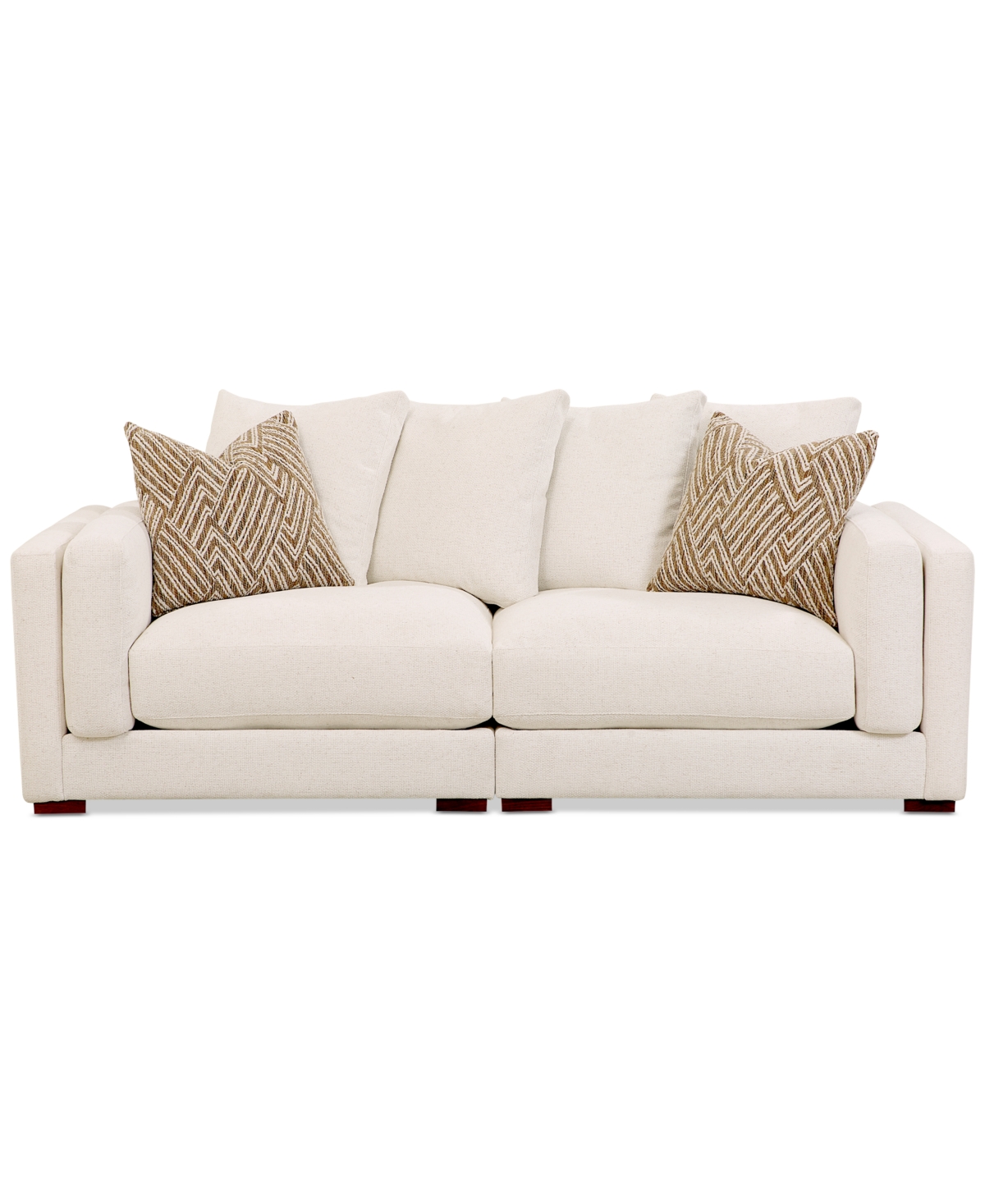 Macy's Barlien 2-pc. Modular Fabric Sofa, Created For  In Ivory