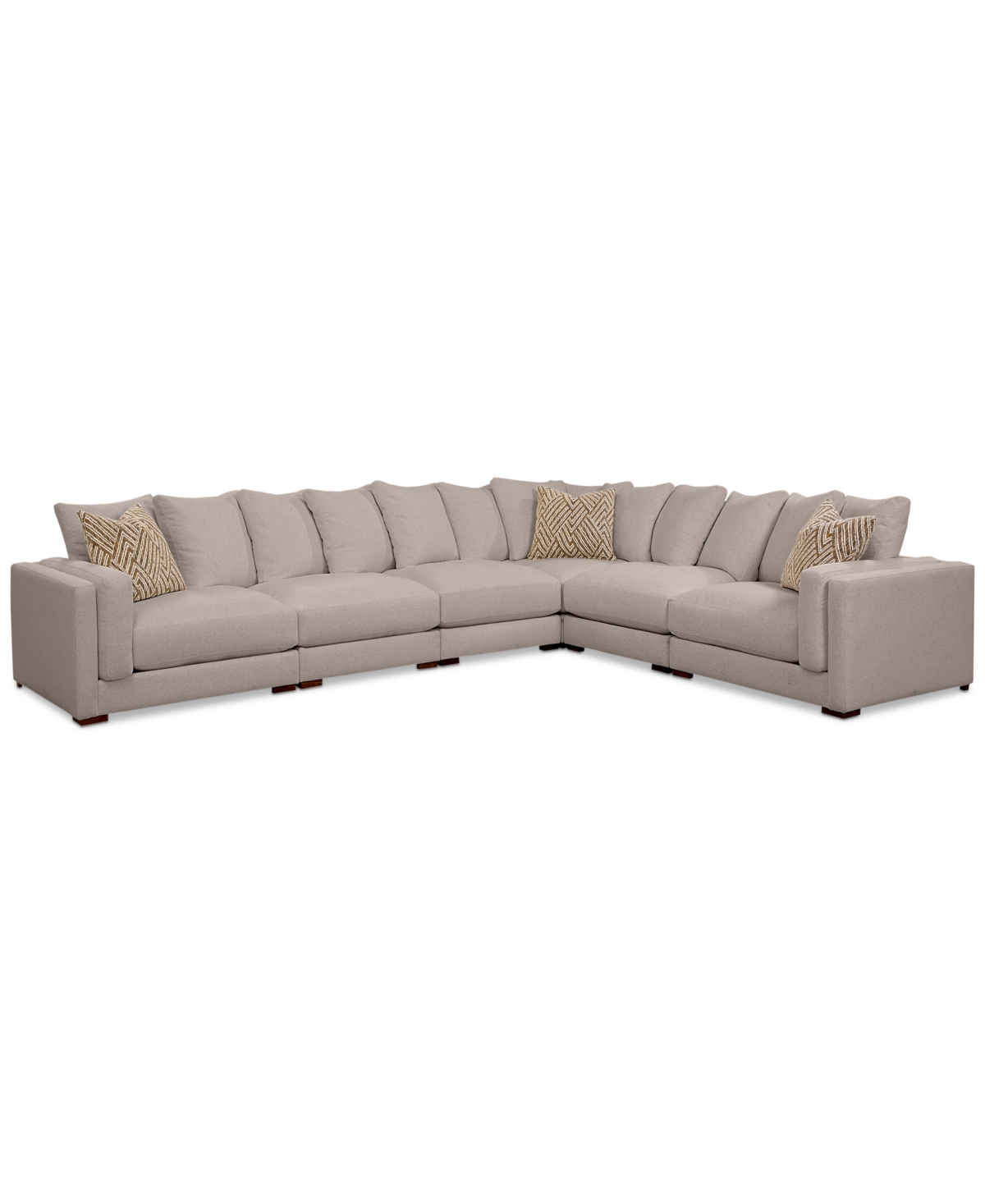Macy's Barlien 6-pc. Modular Fabric Sectional, Created For  In Oatmeal