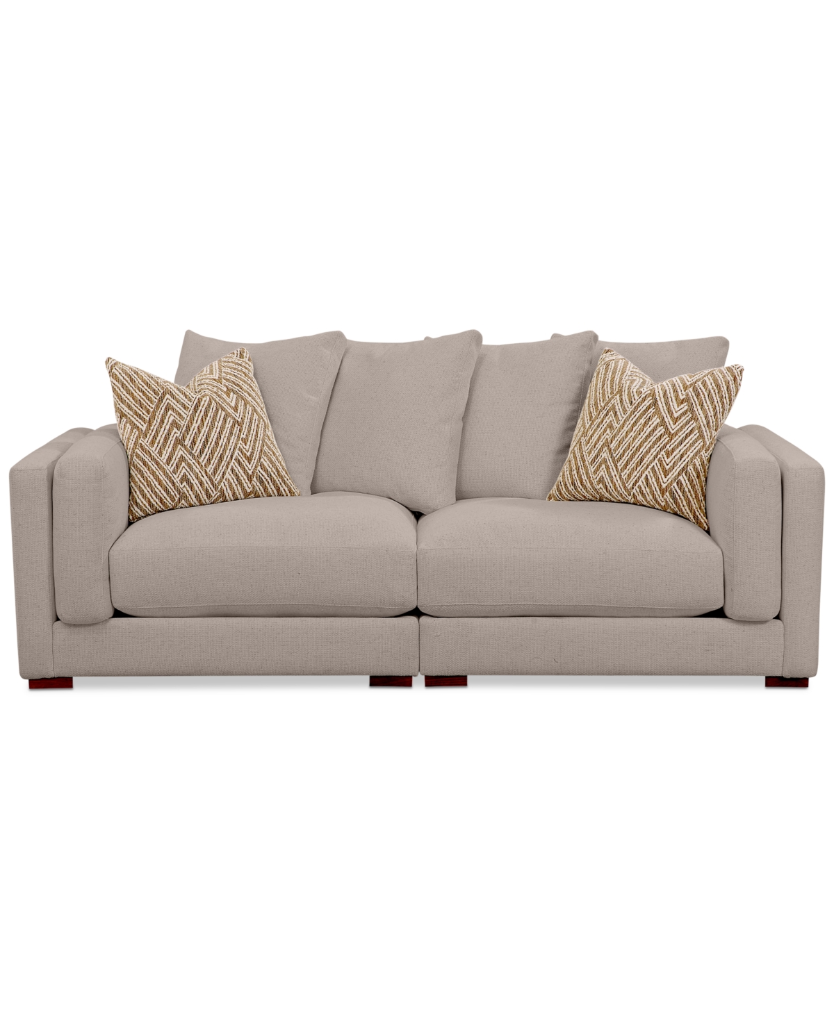 Macy's Barlien 2-pc. Modular Fabric Sofa, Created For  In Oatmeal