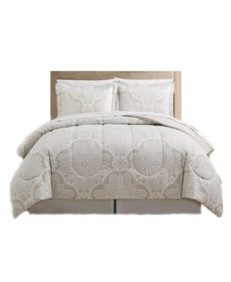 Neutral Damask 8-Pc. Comforter Set