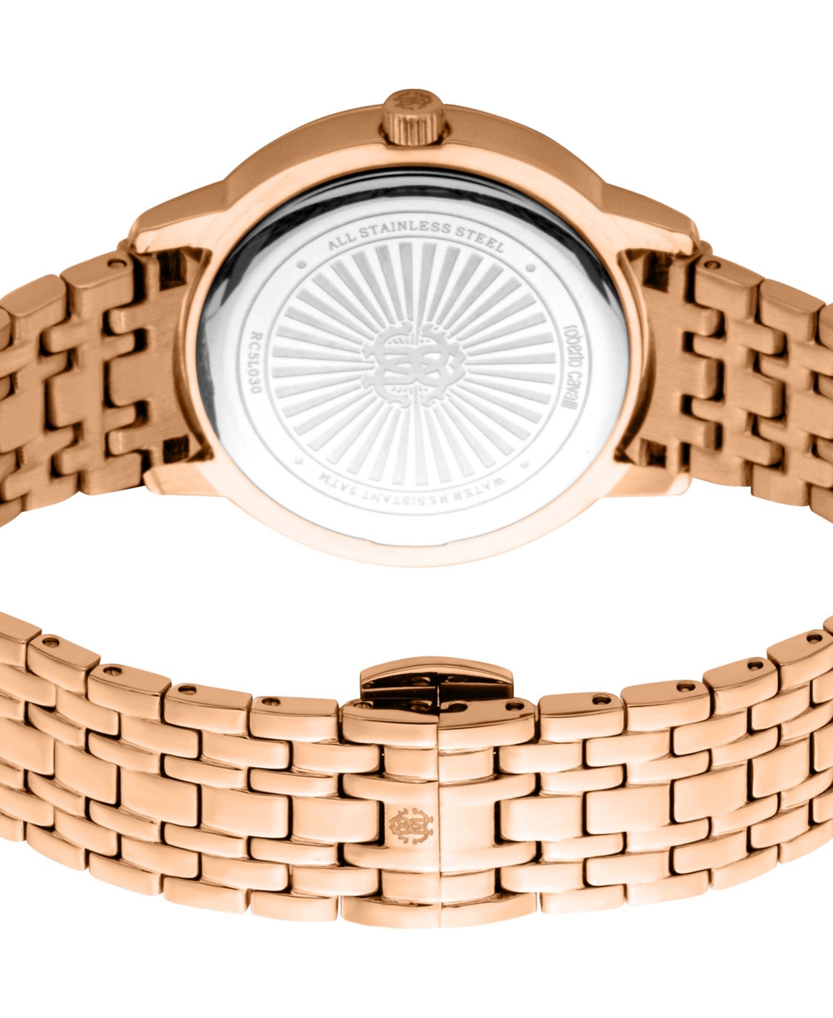 ROBERTO CAVALLI WOMEN'S QUARTZ ROSE-GOLD STAINLESS STEEL WATCH 32MM 