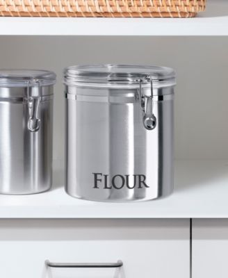 150 fl oz Jumbo Stainless Steel &amp;quot;Flour&amp;quot; Clamp Canister