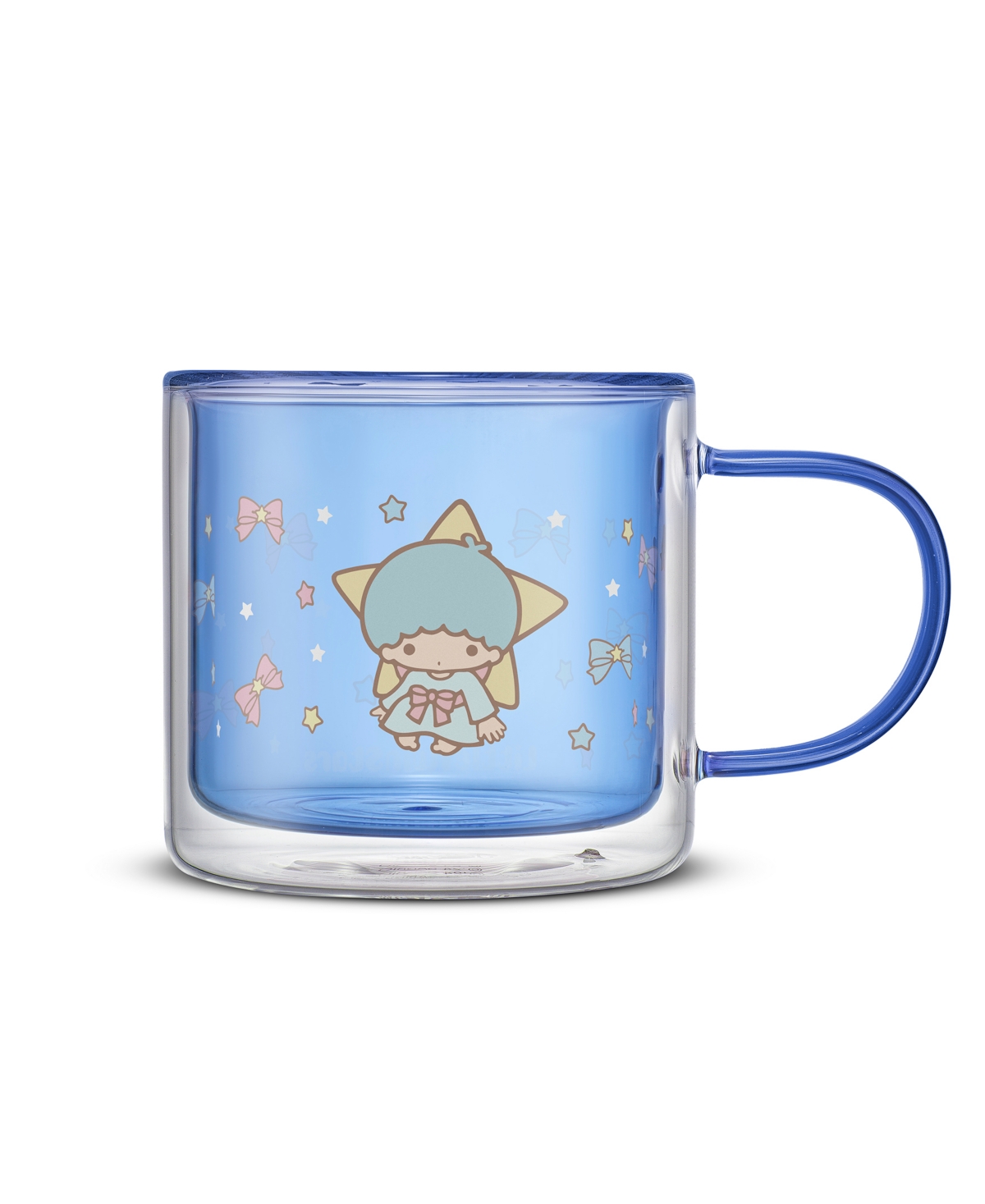 JOYJOLT HELLO KITTY AND FRIENDS LITTLETWINSTARS DOUBLE WALL COFFEE MUGS, SET OF 2 