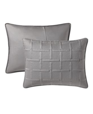 Solid Square 3-Piece Quilt Set, Full/Queen